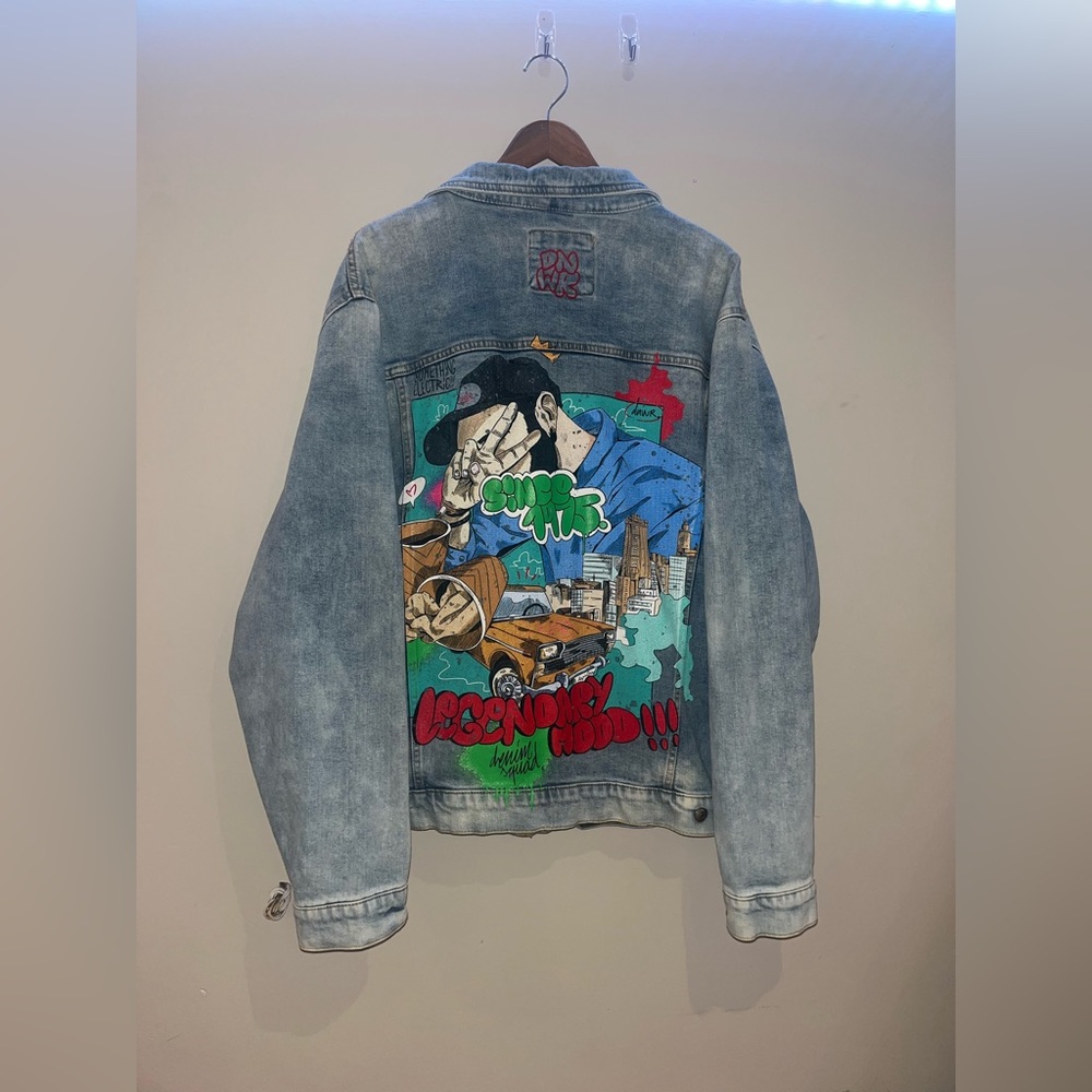 Zara graphic Jean jacket